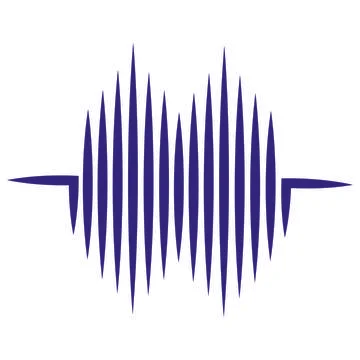 Sound wave logo Stock Illustration