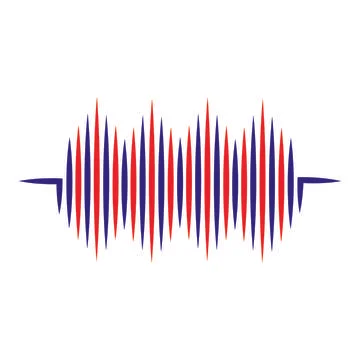Sound wave logo Stock Illustration