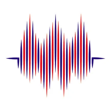 Sound wave logo Stock Illustration