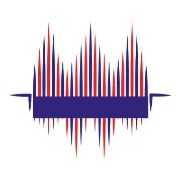 Sound wave logo Stock Illustration