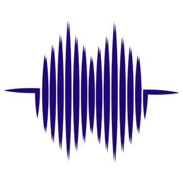Sound wave logo Stock Illustration