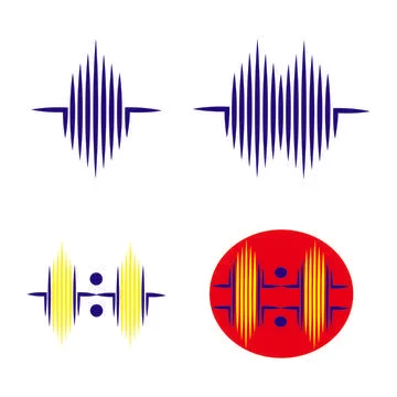 Sound wave logo Stock Illustration