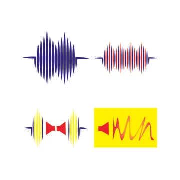 Sound wave logo Stock Illustration