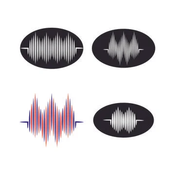 Sound wave logo Stock Illustration