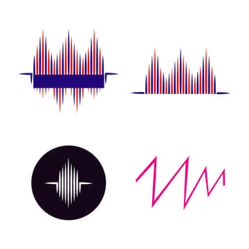 Sound wave logo Stock Illustration