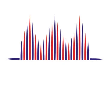 Sound wave logo Stock Illustration
