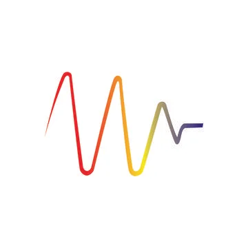 Sound wave logo Stock Illustration