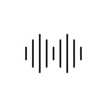 Sound Wave logo sign vector outline Illustrazione stock