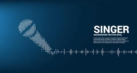 Sound wave microphone icon Equalizer background. karaoke and concert graphic  Stock Illustration