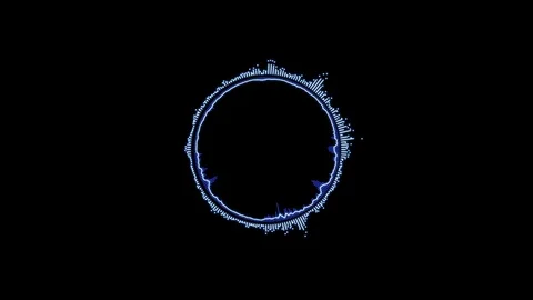 Sound wave motion graphic circle Stock Footage 122210031