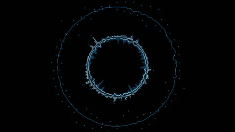Sound wave motion graphic circle Stock Footage 152748050