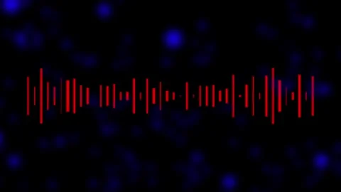 Sound wave moving animation with dark background. Minimalist Neon Waveform .. Stock Footage 309384093