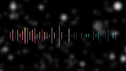 Sound wave moving animation with dark background. Minimalist Neon Waveform .. Stock Footage 309384128