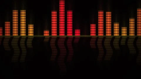 Sound wave music equalizer display. Stock Footage 334893504