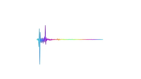 Sound wave or frequency digital isolated on white background. Stock Footage 218415131