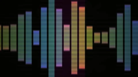 Sound wave pattern on black background. Stock Footage 335966890