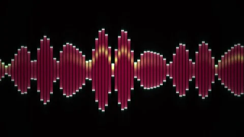 Sound wave pattern on black background. Stock Footage 340041445