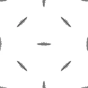 Sound wave pattern seamless black Illustrazione stock