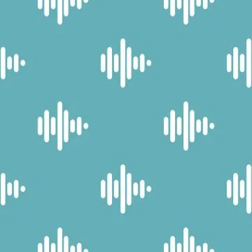 Sound wave pattern seamless blue Illustrazione stock