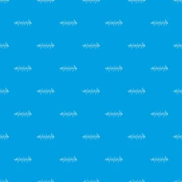 Sound wave pattern seamless blue Stock Illustration