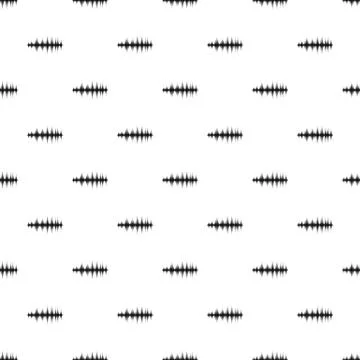 Sound wave pattern, simple style Stock Illustration