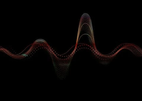 Sound wave rhythm background. blue color digital Sound Wave equalizer Stock Illustration