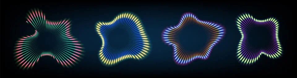 Sound wave ripple effect with circular lines イラスト素材