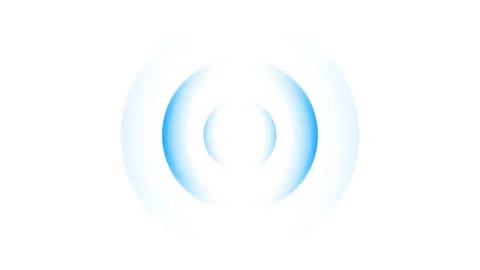 Sound wave. Signal concentric circle. Round light effect. Wifi range. Radio Stock Footage 327011814