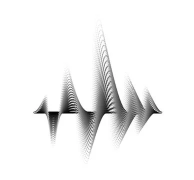 Sound wave vector background. Audio music soundwave. Voice frequency form Stock Illustration