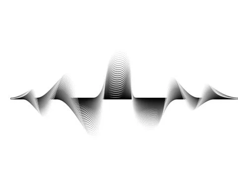 Sound wave vector background. Audio music soundwave. Voice frequency form Stock Illustration