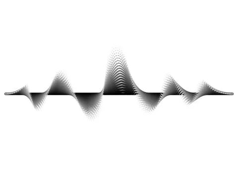 Sound wave vector background. Audio music soundwave. Voice frequency form Illustrazione stock