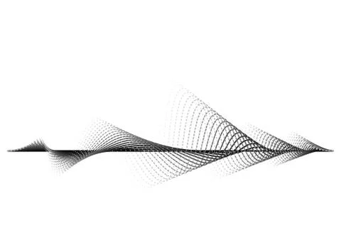 Sound wave vector background. Audio music soundwave. Voice frequency form Stock Illustration