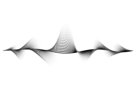 Sound wave vector background. Audio music soundwave. Voice frequency form Stock Illustration