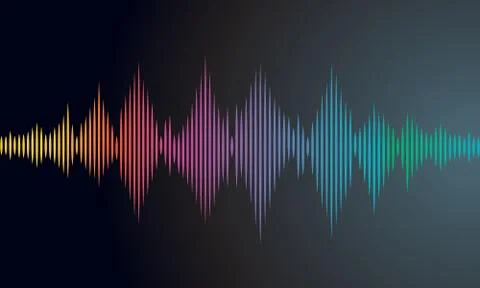 Sound wave vector background Stock Illustration