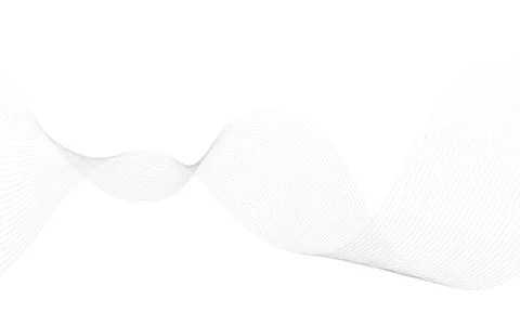 Sound wave vector gray line on white background using blend tool. Stock Illustration