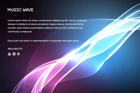 Sound wave vector . Vector music voice vibration, song waveform digital spectrum Stock Illustration