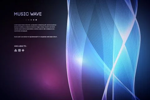 Sound wave vector . Vector music voice vibration, song waveform digital spectrum Stock Illustration