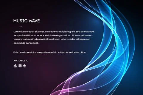 Sound wave vector . Vector music voice vibration, song waveform digital spectrum Illustrazione stock
