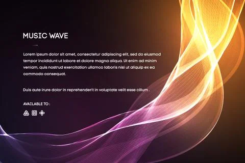 Sound wave vector . Vector music voice vibration, song waveform digital spectrum Illustrazione stock