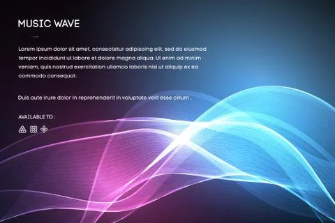 Sound wave vector . Vector music voice vibration, song waveform digital spectrum Illustrazione stock