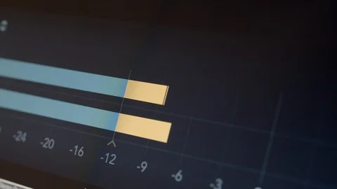 Sound Waveform 1.9 Logic Multitrack Recording Software Channel Level Stock Footage 113036881