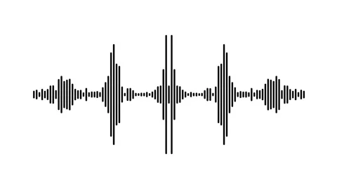 Sound waveform frequency Stock Footage 197760468
