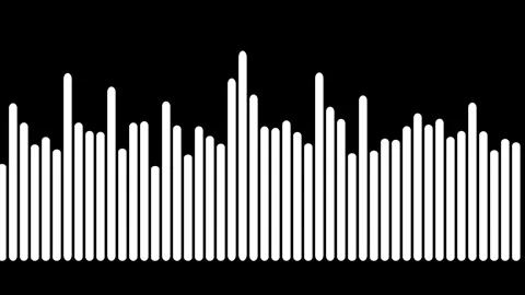 Sound Waveform Spectrum Animation With Digital Audio Dark Canvas 4K Overlay Stock Footage 346720211