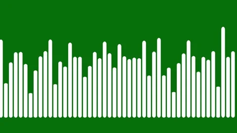 Sound Waveform Spectrum Animation With Digital Audio Chroma Key 4K Overlay Stock Footage 346720228