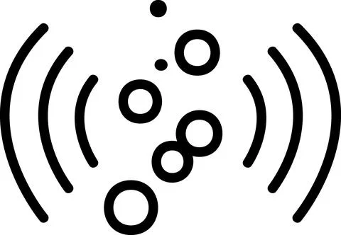 Sound Waves And Frequency Absorption Icon Stock Illustration