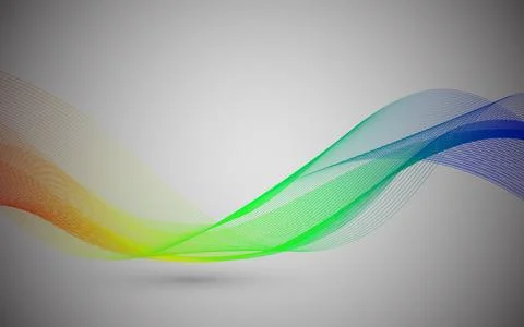 Sound waves in the background. Abstract flowing wavy line design for AI con.. Illustrazione stock