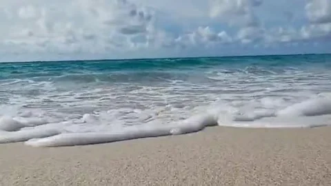 The sound of waves on the beach Stock Footage 299569341