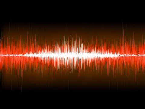 Sound waves on black background. EPS 10 Illustrazione stock
