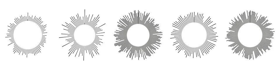 Sound waves in circular forms, linked with audio music, round voice icons, lo Stock Illustration