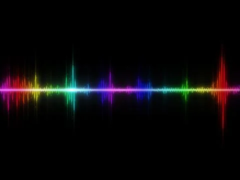 Sound Waves Colorful Abstract Background Stock Photos